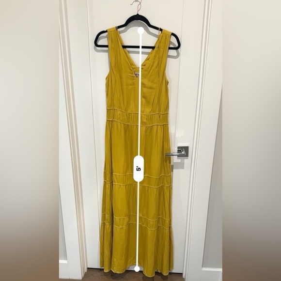 Dolan Mustard Yellow Maxi Dress XS boho bohemian summer - Picture 7 of 8